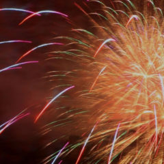 真庭市で開催された花火大会の駐車場案内